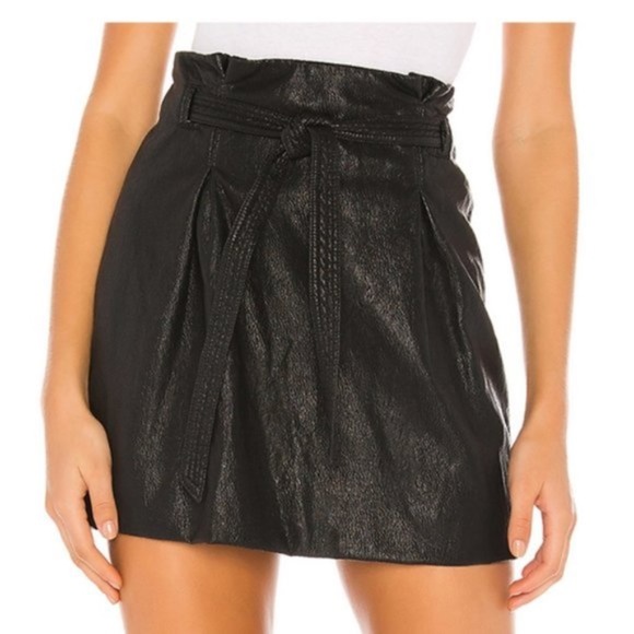 Free People Dresses & Skirts - Free People Payton Faux Leather Skirt Size 8 NWT